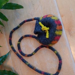 Handmade Wool Pouch Purse